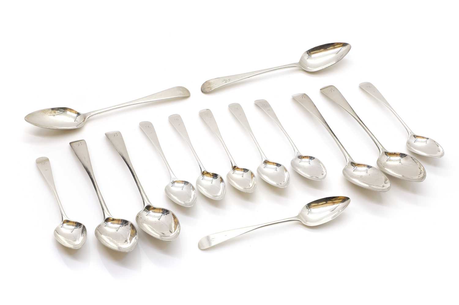 Lot 80 - A group of four Scottish silver tablespoons