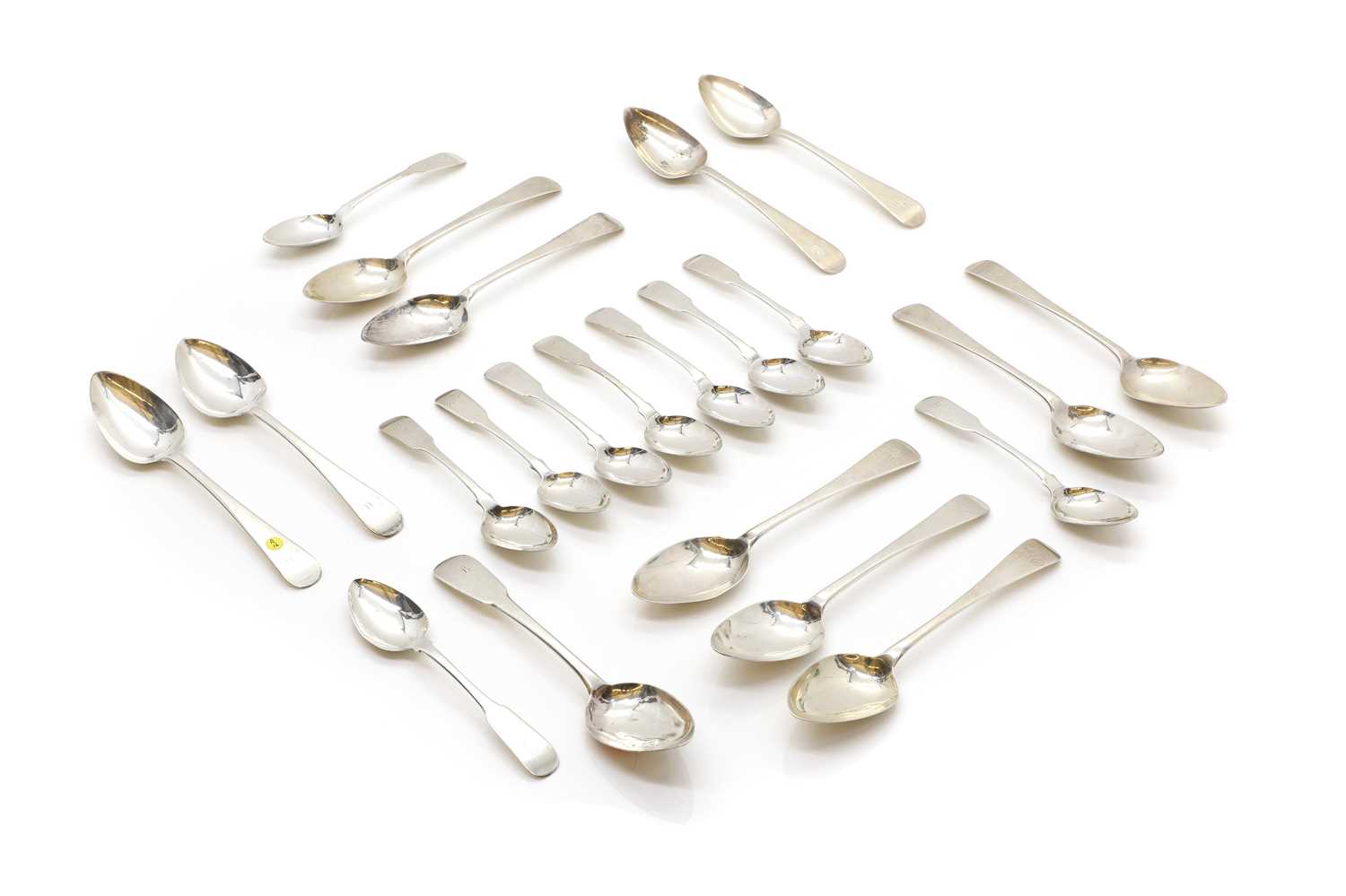 Lot 73 - A group of twelve Scottish silver dessert spoons