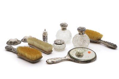 Lot 52 - A collection of silver dressing table items
