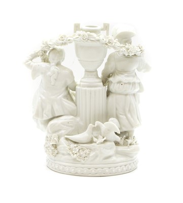 Lot 227 - A Meissen blanc de chine porcelain figural group