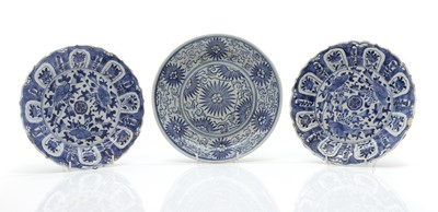 Lot 231 - Three Chinese blue and white plates