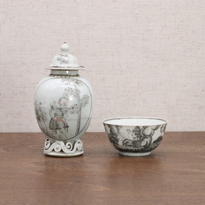 Lot 272 - A group of Chinese export en grisaille porcelain