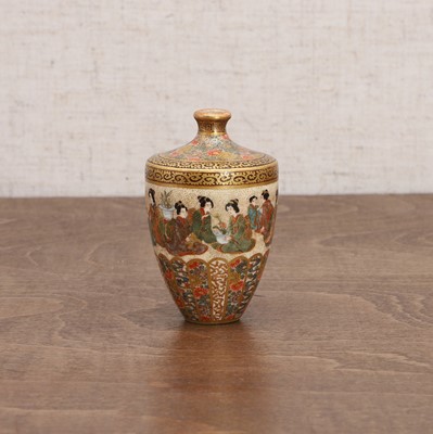 Lot 207 - A Japanese Satsuma ware miniature vase