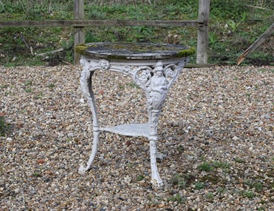 Lot 456 - A cast iron pub table