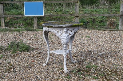 Lot 456 - A cast iron pub table