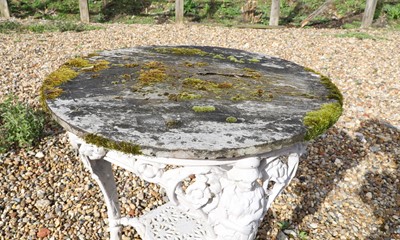 Lot 456 - A cast iron pub table