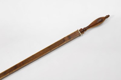 Lot 241 - A strung fruitwood ell rule