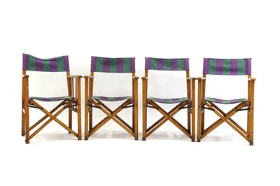 Lot 323 - A set of four Wimbledon beech director's chairs
