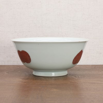 Lot 83 - A Chinese copper-red decorated 'sanduo' bowl
