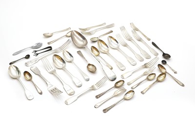 Lot 79 - A collection of silver flatware