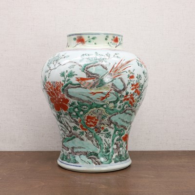 Lot 36 - A Chinese wucai vase