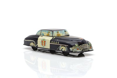 Lot 322 - A Welsotoys tin plate Police Highway patrol car