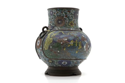 Lot 151 - A Japanese cloisonné vase