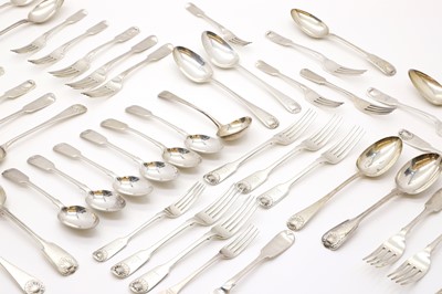 Lot 8 - A collection of William IV and later silver flatware