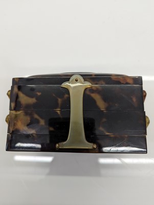 Lot 274 - A tortoiseshell cantilever box