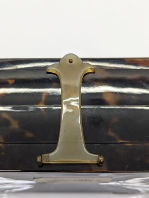 Lot 274 - A tortoiseshell cantilever box