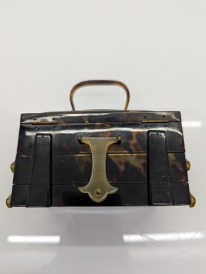 Lot 274 - A tortoiseshell cantilever box
