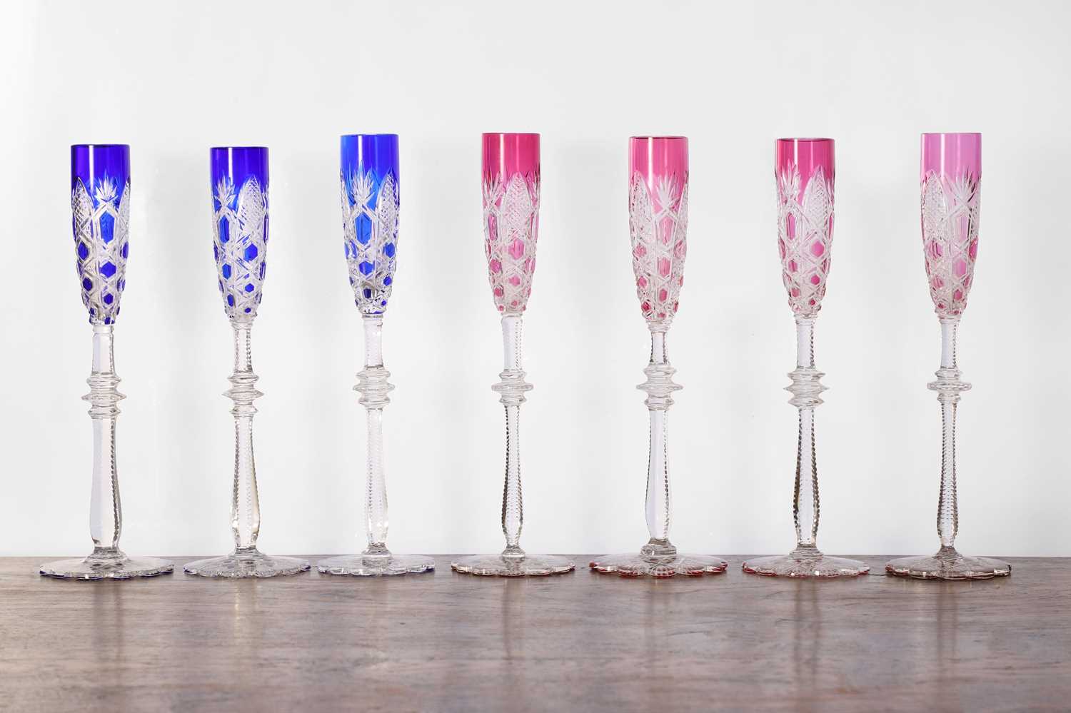 Lot 332 - A set of twelve Baccarat 'Tsar' pattern cordial glass