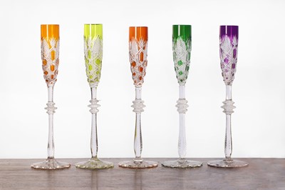Lot 332 - A set of twelve Baccarat 'Tsar' pattern cordial glass
