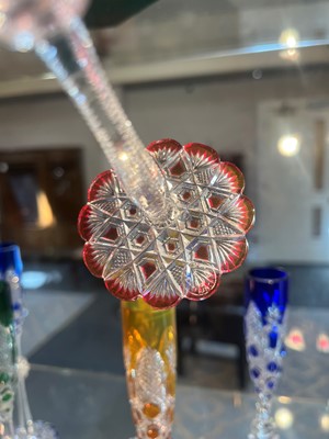 Lot 332 - A set of twelve Baccarat 'Tsar' pattern cordial glass