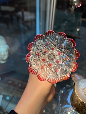 Lot 332 - A set of twelve Baccarat 'Tsar' pattern cordial glass