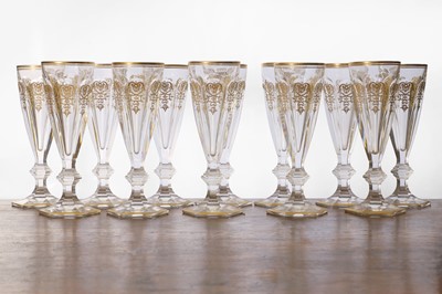 Lot A set of Baccarat 'Empire' glass champagne flutes