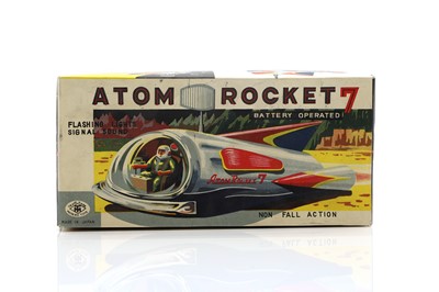 Lot 332 - A Modern Toys of Japan tinplate and battery operated Atom Rocket 7