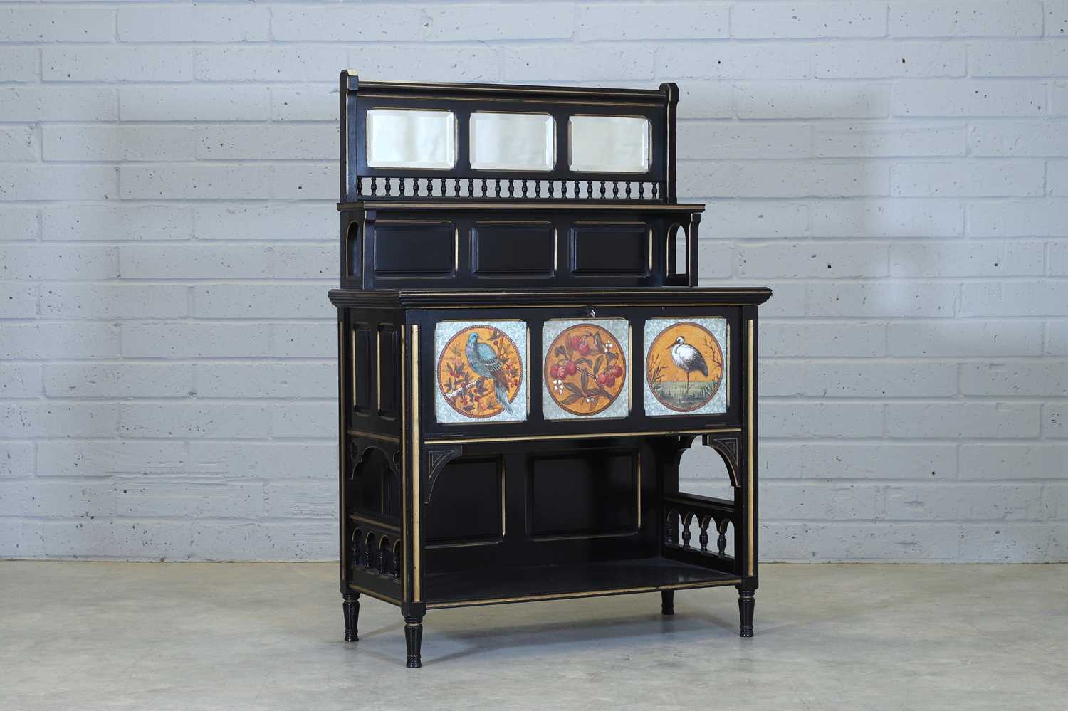 Lot 110 - An Aesthetic ebonised side cabinet