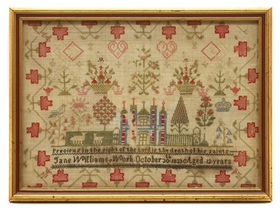 Lot 295A - A William IV needlework sampler