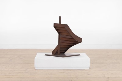 Lot 305 - An oak architectural staircase model