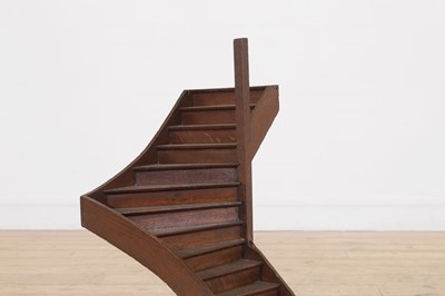 Lot 305 - An oak architectural staircase model