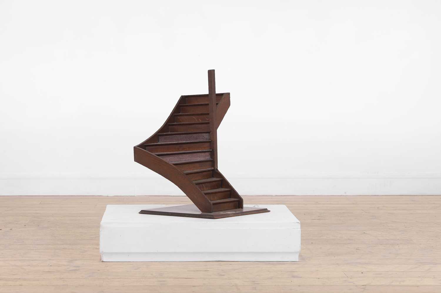Lot 305 - An oak architectural staircase model