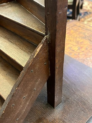Lot 305 - An oak architectural staircase model