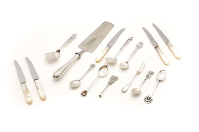 Lot 63 - A collection of German silver flatware