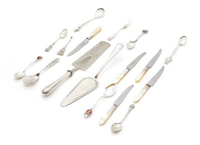 Lot 63 - A collection of German silver flatware