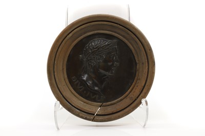 Lot 270 - A bronze relief portrait of Julius Caesar