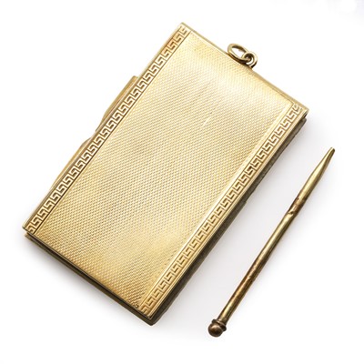 Lot 513 - A gold notepad