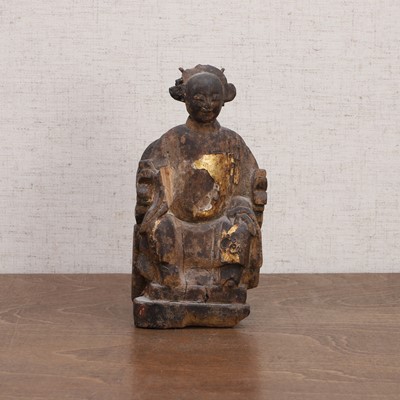 Lot 260 - A Chinese gilt-lacquered figure