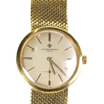 Lot 320 - A gentlemen's 18ct gold Vacheron Constantin Geneve slimline mechanical bracelet watch, 1962