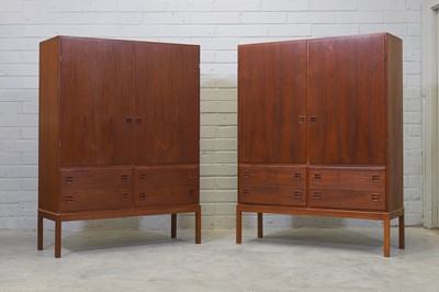 Lot 284 - A pair of Danish teak cabinets