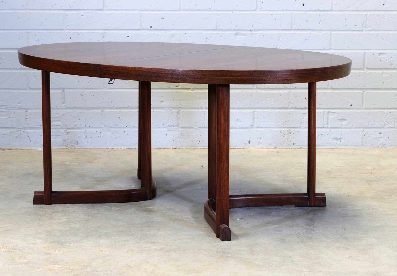 Lot 278 - A Danish rosewood dining table,