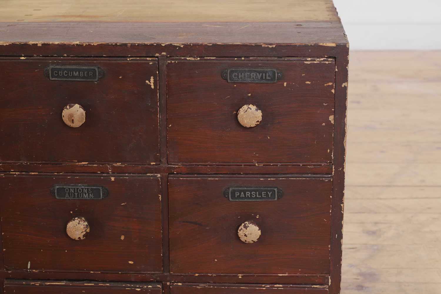 Lot 167 A Victorian painted pine seed