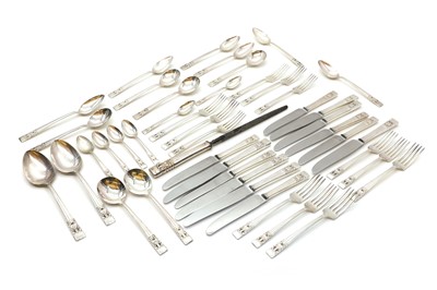 Lot 39 - Four sets of silver plated flatware