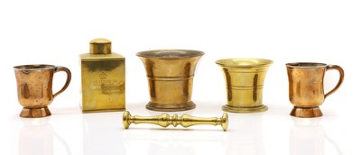 Lot 145 - A collection of brass items