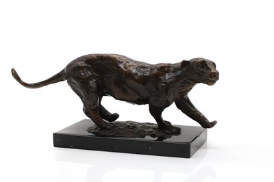 Lot 184 - A bronze panther