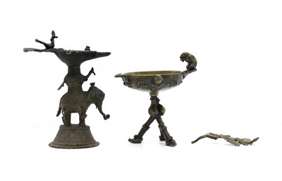 Lot 139 - An Indian Dhokra oil lamp