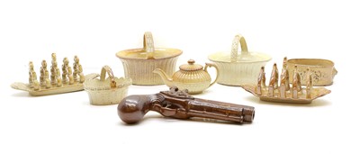 Lot 98 - A collection of salt glazed items