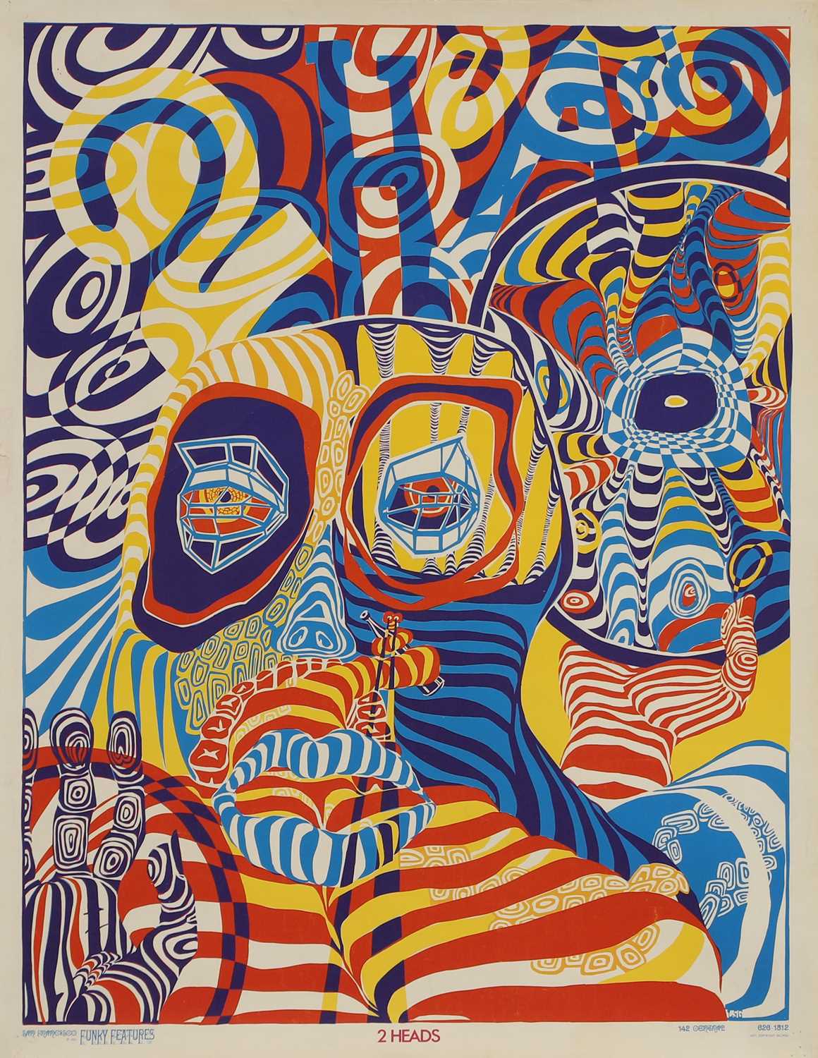 Lot 148 - A 1967 psychedelic '2 Heads' poster