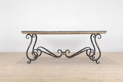 Lot 180 - A painted and wrought-iron orangery table