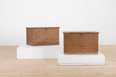 Lot 176 - A pair of scumbled pine boxes